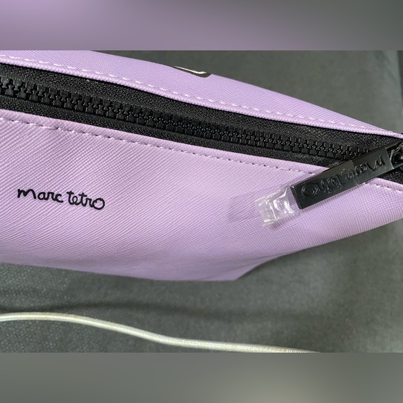 NWT Marc Tetro White Westie Dog Print & Purple Hydrangea Flowers Bag - Picture 11 of 13